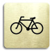 Accept Piktogram "bicykl" (80 × 80 mm) (zlatá tabulka - černý tisk bez rámečku)