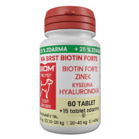 Giom S Na srst Biotin FORTE 60 tbl. +25% zdarma