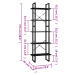 vidaXL Knihovna s 5 policemi černá 60 x 30 x 175 cm borové dřevo