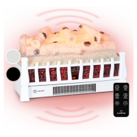 Klarstein Kamini FXL 2G, elektrický krb, krbová vložka, 1800 W, 3D LED iluze plamene, bílý