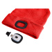 Sixtol Čepice s čelovkou 45 lm, USB, uni, červená
