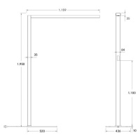 BRUMBERG LED stojací lampa Bevon mikroprizma přímé/nepřímé