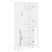 vidaXL Skříň highboard lesklá bílá 69,5 x 34 x 180 cm kompozitní dřevo