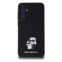 Zadní kryt Karl Lagerfeld PU Saffiano Metal Karl and Choupette pro Samsung Galaxy A55 5G, černá