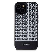 Zadní Kryt Dkny pro Apple iPhone 13 14 15 Leather Printed Pattern černá