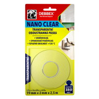 Debbex Oboustranná páska NANO CLEAR 1,9x2,5 m