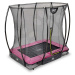 Trampolína s ochrannou sítí Silhouette Ground Pink Exit Toys přízemní 153*214 cm růžová