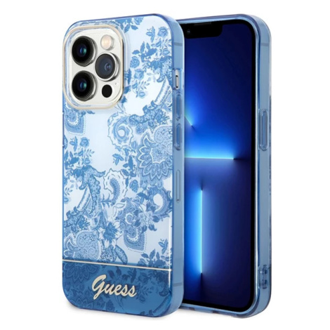 Kryt Guess GUHCP14XHGPLHB iPhone 14 Pro Max 6,7" blue hardcase Porcelain Collection (GUHCP14XHGP