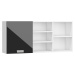 ArtCross Závěsná skříňka SOLO | SOL 04 Barva: Bílá / černý lesk
