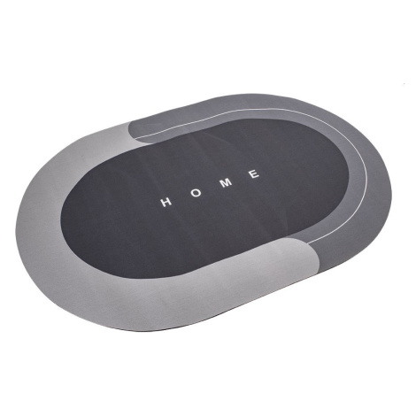 HomeLife Koupelnová absorpční předložka 40 x 60 cm ovál, šedá, AP5218
