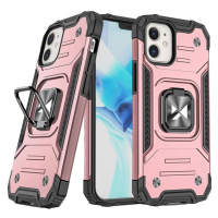 Wozinsky Ring Armor pancéřové hybridní pouzdro + magnetický držák iPhone 12 mini růžové