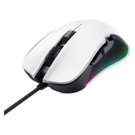 TRUST herní myš GXT 922W YBAR Eco Gaming Mouse, optická, USB, bílá