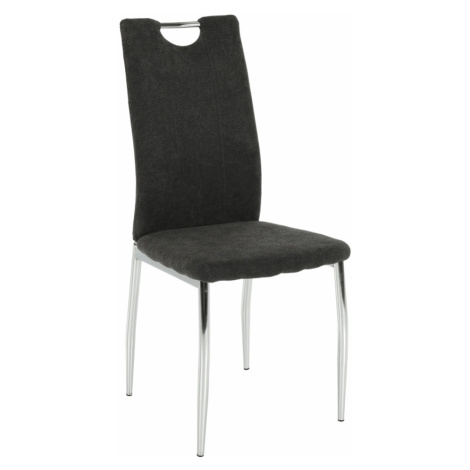 Jídelní židle OLIVA NEW, hnědošedá látka / chrom Tempo Kondela
