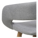 Dkton Designová pultová židle Natania světle šedá