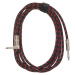 Amumu Woven Instrument Cable Red Angled 3 m