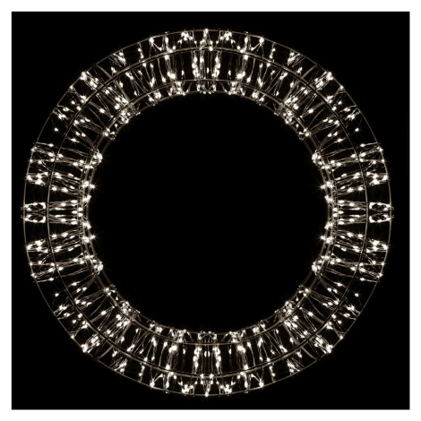 Christmas United LED vánoční věnec, černá, 800 LED, Ø 50cm