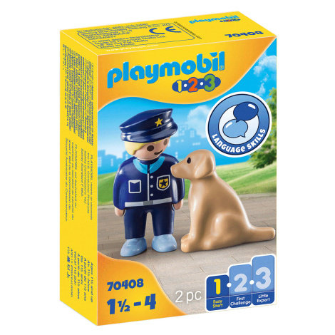 PLAYMOBIL 1.2.3 70408 Policista se psem
