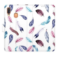 iSaprio flip pouzdro Colorful Feathers pro Samsung Galaxy A40