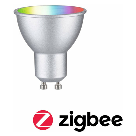 PAULMANN Standard 230V Smart Home Zigbee 3.0 LED reflektor GU10 4,8W RGBW+ stmívatelné matný chr