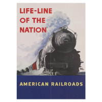 Ilustrace American Railroads, Vintage Travel Poster, 30 × 40 cm