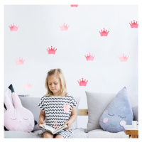 Samolepky na zeď pro holčičky - Růžové korunky pro princezny