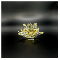 Křišťálové sklo - Lotosový květ Mini, Žlutá