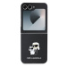 Karl Lagerfeld PU Saffiano Karl and Choupette Zadní Kryt pro Samsung Galaxy Z Flip6 Black