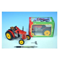 Traktor Zetor 25A červený na klíček kov 15cm 1:25 v krabičce Kovap