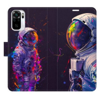 iSaprio Flip pouzdro Neon Astronaut 02 pro Xiaomi Redmi Note 10 / Note 10S