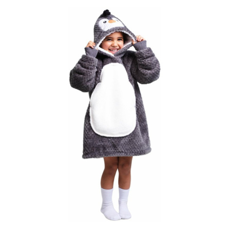 Cozy Noxxiez CH303 Tučnák - hřejivá televizní mikinová deka s kapucí pro děti 3 - 6 let