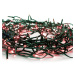 ACA Lighting 180 LED řetěz po 5cm červená 220-240V + 8 programů IP44 9+3m zelený kabel X08180412