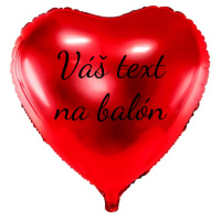 Personal Fóliový balón s textem - Červené srdce 61 cm