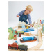Dřevěná vláčkodráha vysokohorská Mountain View Train Set Tender Leaf Toys cesta kolem světa přes