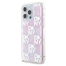 DKNY Liquid Glitter Checkered Pattern kryt iPhone 15 Pro Max růžový