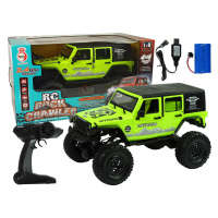 mamido Terénní auto na dálkové ovládání Rock Crawler 2,4 GHz 1:8 zelené RC