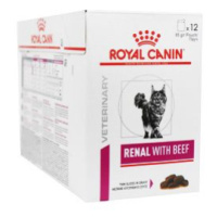 Royal Canin Veterinary Royal Canin VD Feline Renal 12x85g hovězí kapsa