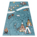 Dětský kusový koberec Fun Indian blue - 200x290 cm