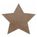 Koberec protiskluzový SHAPE 3148 hvězda Shaggy - velbloud, béžový plyš
