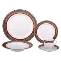 TEMPO-KONDELA DONATELLA GOLD, jídelní souprava, set 20 ks, porcelán