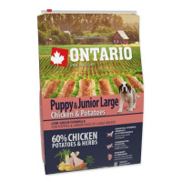 ONTARIO Puppy & Junior Large Chicken & Potatoes & Herbs 2,25 kg