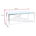 Expedo Konferenční stolek FOBOS A, 120x45x60, transparentní/stříbrná