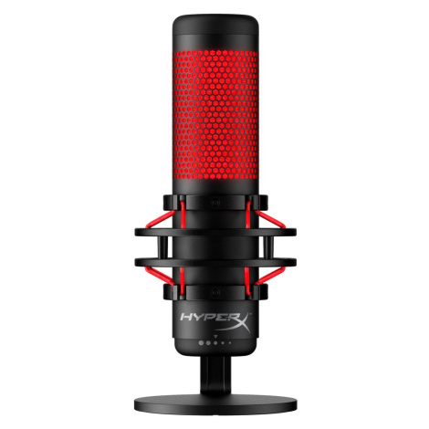 HyperX QuadCast - USB Microphone (Black-Red) - Red Lighting (4P5P6AA) HP