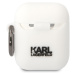 Karl Lagerfeld AirPods 1/2 cover Silicone Choupette Head 3D KLA2RUNCHH Bílá