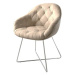 DELIFE Jídelní židle Gaio-Flex béžový vintage podnož ve tvaru "X" z nerezové oceli