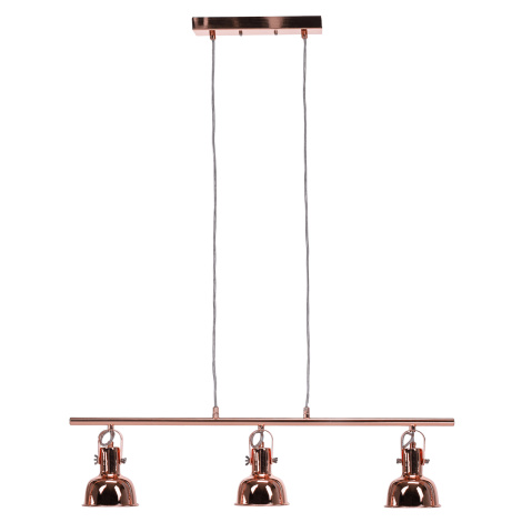 Visící lampa v retro stylu, kov, rose gold, AVIER TYP 4 Tempo Kondela