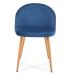 Ak furniture Sametová čalouněná židle Gera modrá