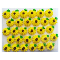 Cukrové květy slunečnice na platíčku 30ks - Fagos