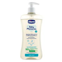 CHICCO - Šampon jemný na vlasy a tělo s dávkovačem Baby Moments 92 % přírodních složek 500 ml
