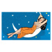 Ilustrace Sleeping woman on the moon, CSA Images, 40x22.5 cm