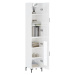 vidaXL Skříň highboard bílá s vysokým leskem 34,5x34x180 cm kompozit